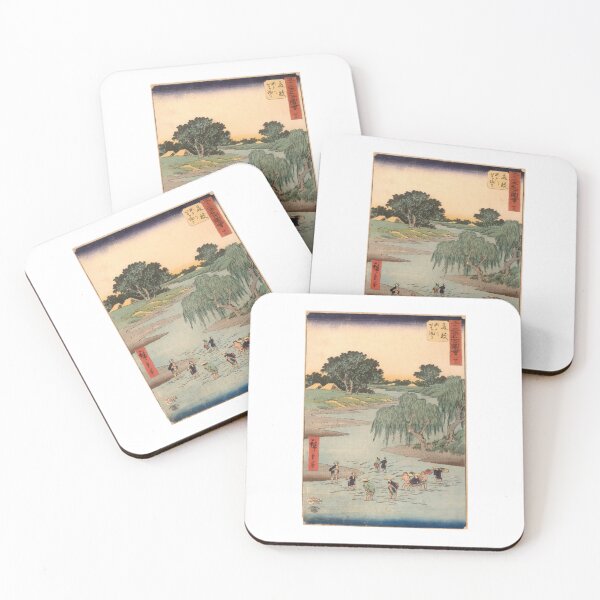 Item preview,  Hiroshige No. 23, Fujieda- Fording the Seto River   designed and sold by TeeARTHY.