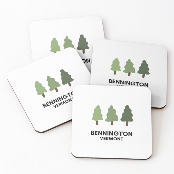 Item preview, Bennington Vermont - Cute Minimalist Design with 3 Trees (White Background) designed and sold by RM-Journey.