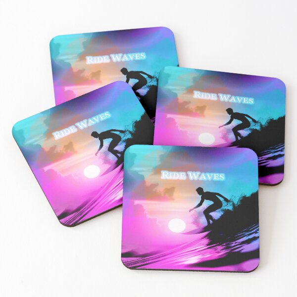Item preview, Ride Waves - Sunset Surfer Artwork designed and sold by AdelkoDesigns.