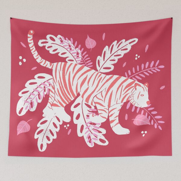Item preview, Red and white tiger designed and sold by Home Cyn Home.