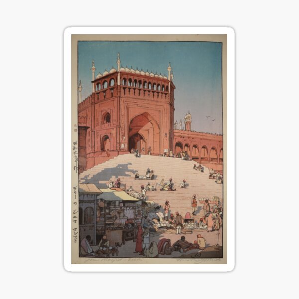 Item preview,  Jami Masjid, Delhi Woodblock Print designed and sold by TeeARTHY.