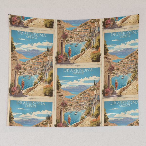 Item preview, Drapetsona Greece Vintage Travel Tourism  designed and sold by TravelersGems.