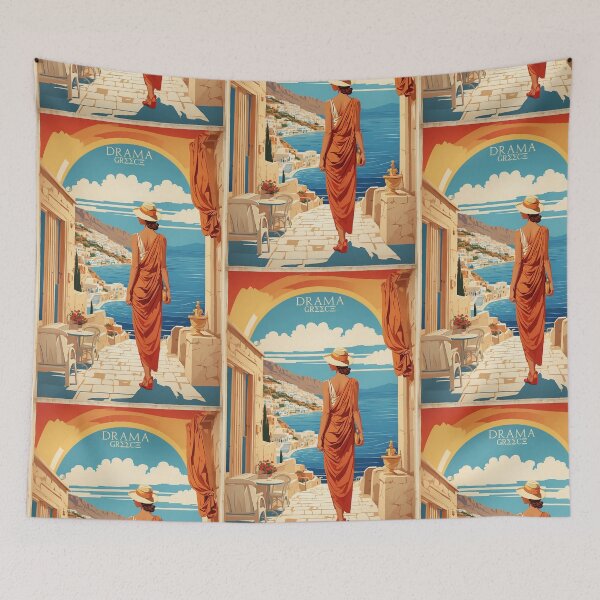 Item preview, Drama Greece Vintage Travel Tourism  designed and sold by TravelersGems.