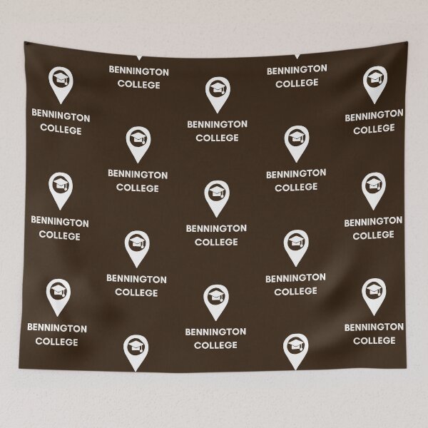 Item preview, Bennington College - Minimalist Design with Location Icon (Brown Background) designed and sold by RM-Journey.
