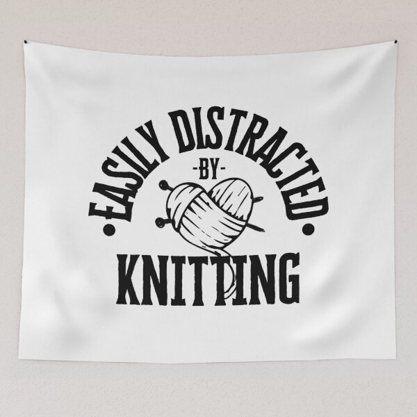 Item preview, Easily Distracted By Knitting designed and sold by S-Q-Studios.