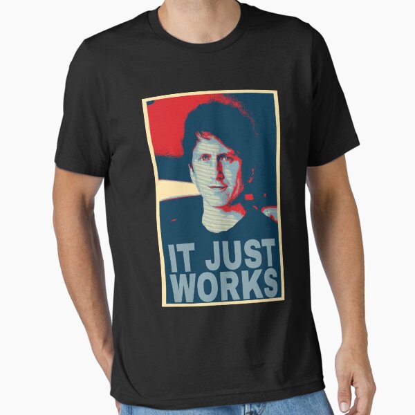 Vista previa del artículo con la obra «Todd Howard - Simplemente funciona Póster», diseñado y vendido por HopePoster.
