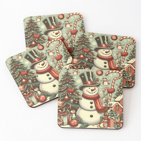 Item preview, Christmas Snowman Brings Gift   designed and sold by PaintedPixels01.
