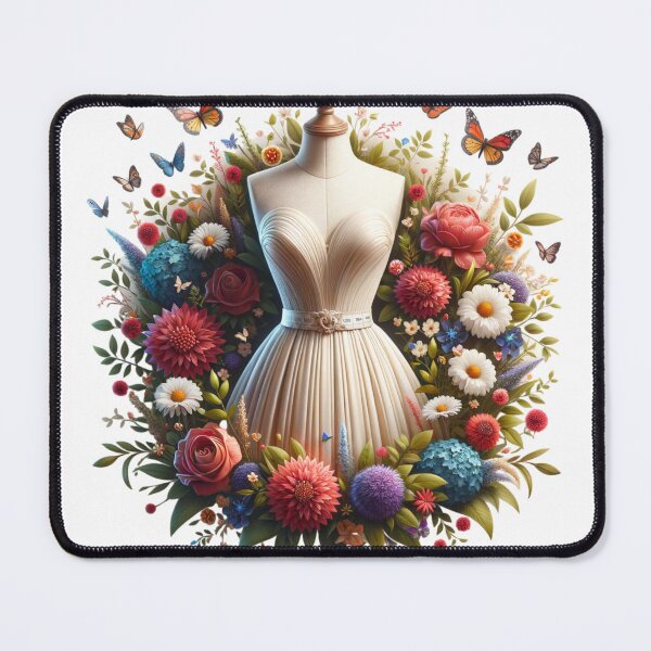 Item preview, Dress Mannequin with flowers and butterflies designed and sold by PassionforLove.
