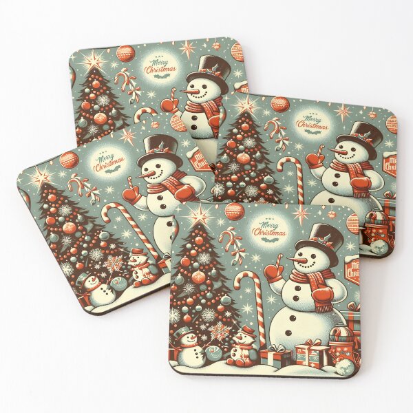Item preview, Christmas Snowman Brings Gift designed and sold by PaintedPixels01.