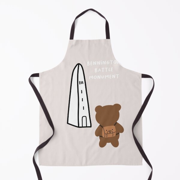 Item preview, Bennington Battle Monument - Cute Line Art & Bear Tourist (Pink Background) designed and sold by RM-Journey.
