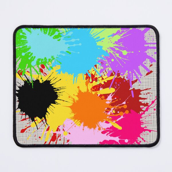 Item preview, Modern Abstract Pattern Ink Splots Brights Colorful Palette Canvas Background designed and sold by MirabiliaMagpie.