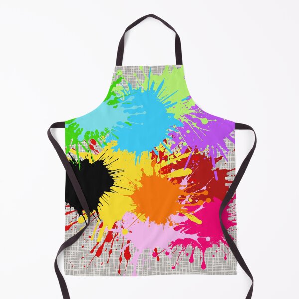 Item preview, Modern Abstract Pattern Ink Splots Brights Colorful Palette Canvas Background designed and sold by MirabiliaMagpie.