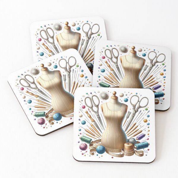 Item preview, Dress Mannequin Sewing Needles, Scissors, Pin Cushion designed and sold by PassionforLove.
