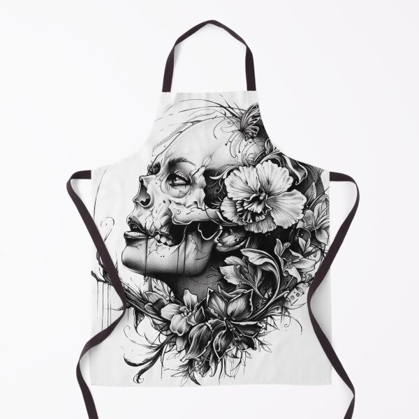 Item preview, Woman Skull Tattoo with Flowers designed and sold by carloswiden.