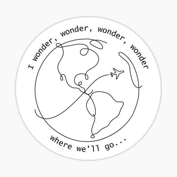 Artikel-Vorschau von Der Songtext „I Wonder...“ von J-Hope ft. Jungkook inspirierte minimalistisches Design, designt und verkauft von daebak-shop.