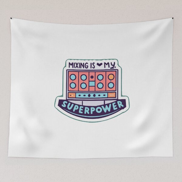 Item preview, Mixing Console Superpower - Music Producer Line Art designed and sold by NiftyWrx.