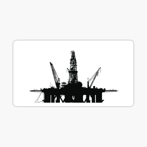 2 DRILL OIL FIELD DECAL Stickers For Car Window Bumper Laptop Truck Jeep