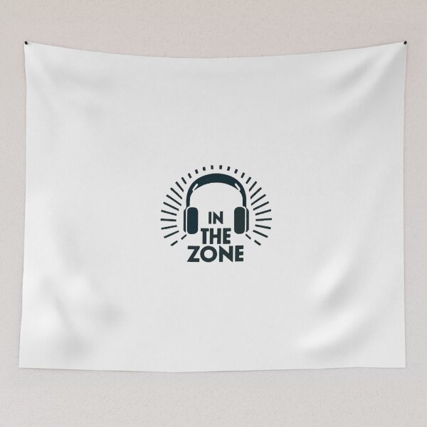 Item preview, In the Zone Headphone Silhouette with Sound Waves designed and sold by NiftyWrx.