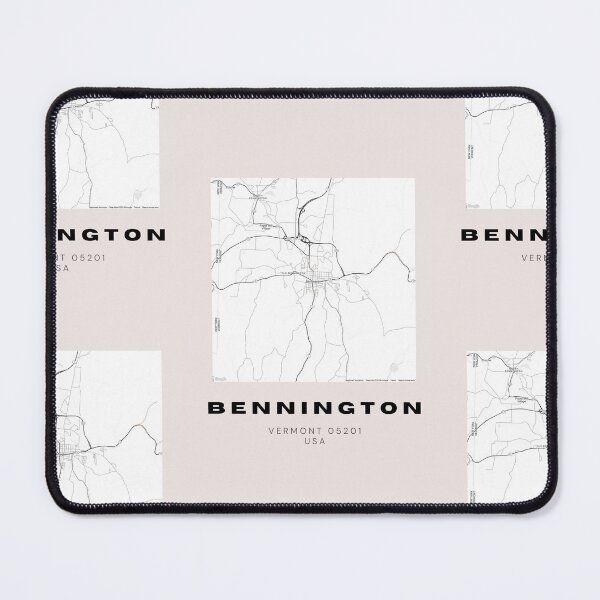 Item preview, Bennington Vermont 05201, USA - Adorable City Map (Pink Background) designed and sold by RM-Journey.