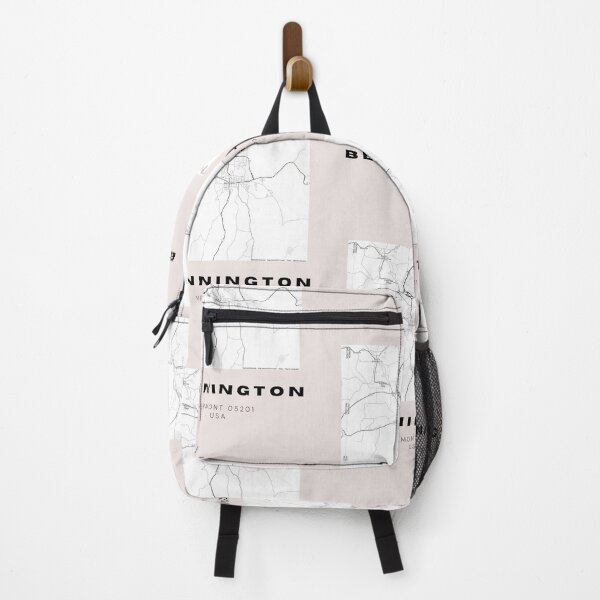 Item preview, Bennington Vermont 05201, USA - Adorable City Map (Pink Background) designed and sold by RM-Journey.