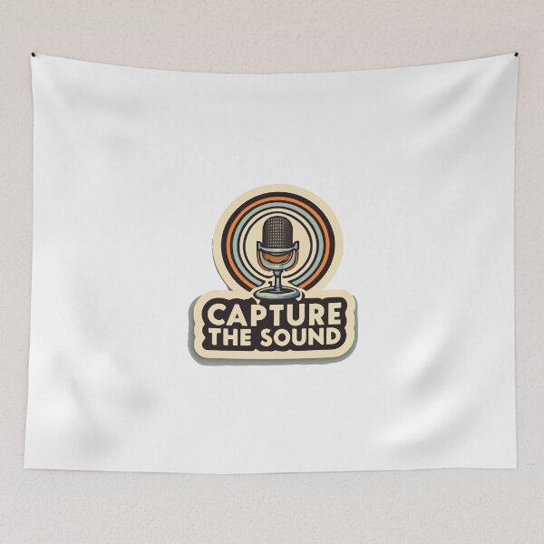 Item preview, Capture the Sound - Vintage Microphone Retro Design designed and sold by NiftyWrx.