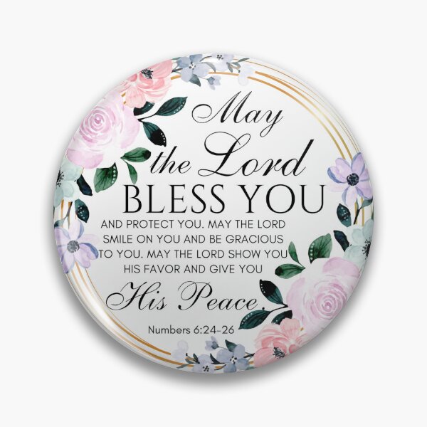 Item preview, Floral, May the Lord bless you! designed and sold by fribabywonder.