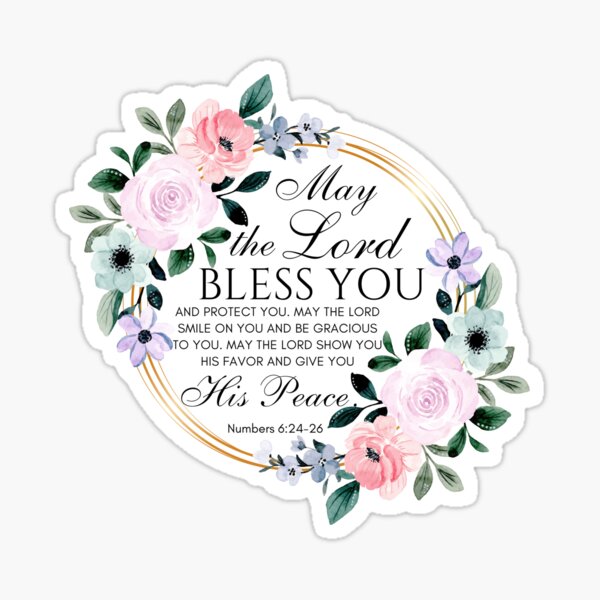 Item preview, Floral, May the Lord bless you! designed and sold by fribabywonder.
