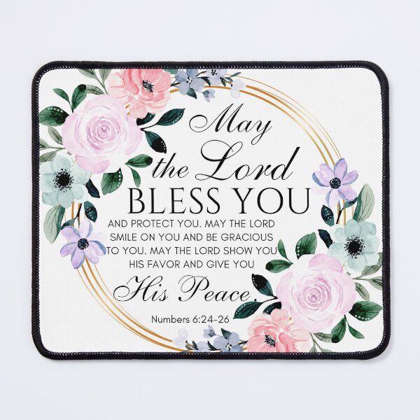Item preview, Floral, May the Lord bless you! designed and sold by fribabywonder.