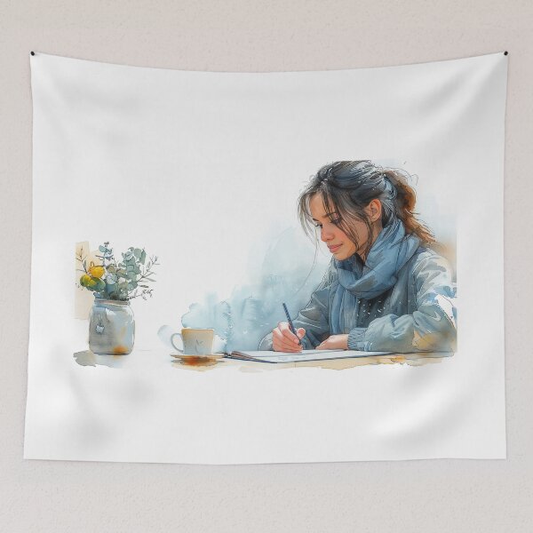 Item preview, Young Artist at Work: Sketchpad Art in a Cozy Corner  designed and sold by Mr-whiteBG.