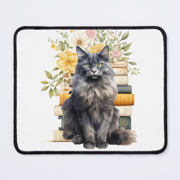 Item preview, Nebelung Cat And Books designed and sold by TheAnimalZ00.