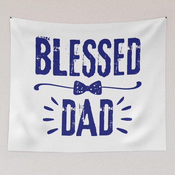 Item preview, Blessed Dad, blue design.  designed and sold by MoriaStore.