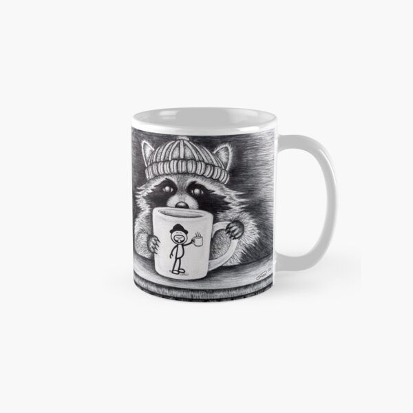 Item preview, Caffeinated Raccoon with GG Stick Figure  designed and sold by GDGCreations.