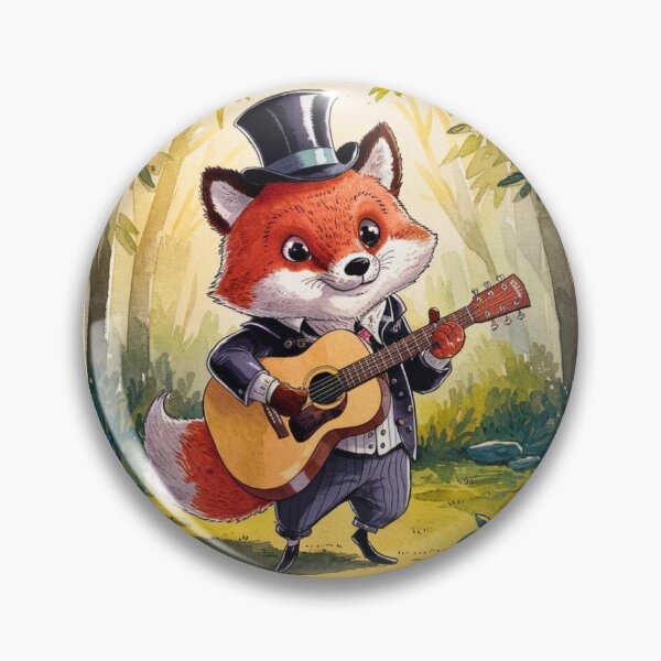 Artikelvorschau, Fuchs-Porträt. Fuchs spielt Gitarre, musikalischer Fuchs, Fuchsfigur, Fantasy-Fuchs, wunderlicher Fuchs entworfen und verkauft von FoxVibes.