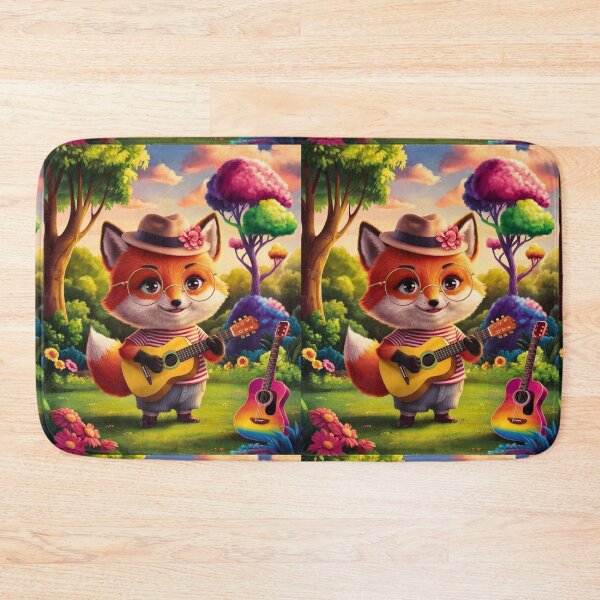 Artikelvorschau, Fuchs-Porträt. Fuchs spielt Gitarre, musikalischer Fuchs, Fuchsfigur, Fantasy-Fuchs, wunderlicher Fuchs entworfen und verkauft von FoxVibes.