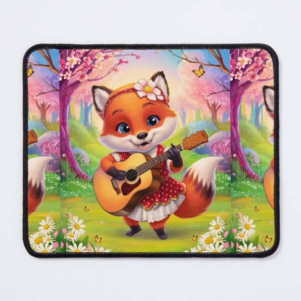 Artikelvorschau, Fuchs-Porträt. Fuchs spielt Gitarre, musikalischer Fuchs, Fuchsfigur, Fantasy-Fuchs, wunderlicher Fuchs entworfen und verkauft von FoxVibes.