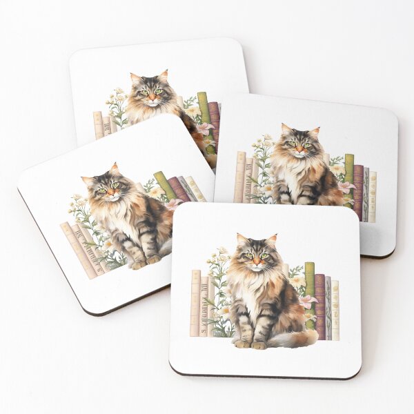 Item preview, Norwegian Forest Cat And Books designed and sold by TheAnimalZ00.