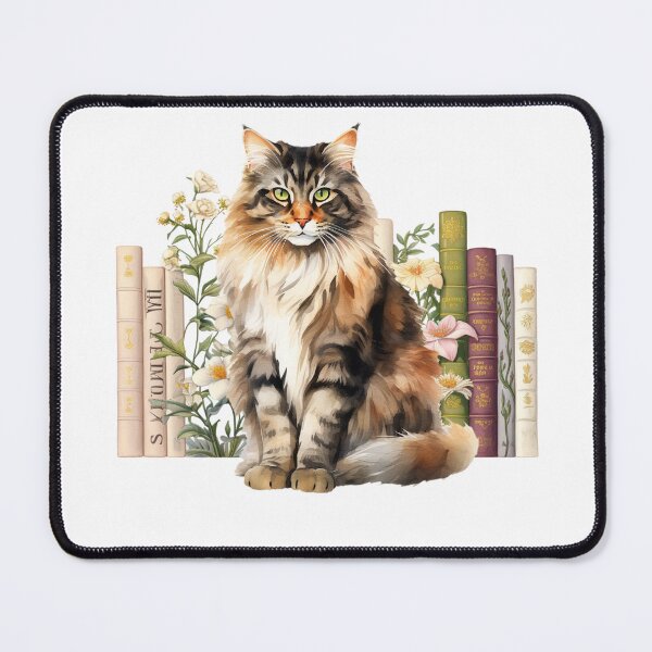 Item preview, Norwegian Forest Cat And Books designed and sold by TheAnimalZ00.