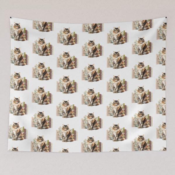 Item preview, Norwegian Forest Cat And Books designed and sold by TheAnimalZ00.
