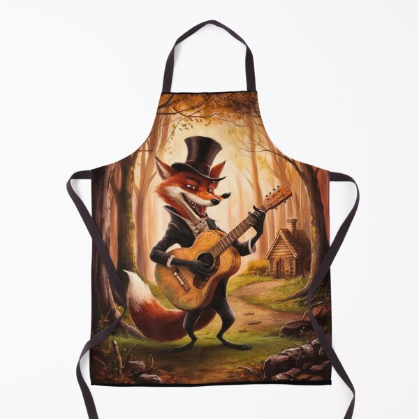 Artikelvorschau, Fuchs-Porträt. Fuchs spielt Gitarre, musikalischer Fuchs, Fuchsfigur, Fantasy-Fuchs, wunderlicher Fuchs entworfen und verkauft von FoxVibes.