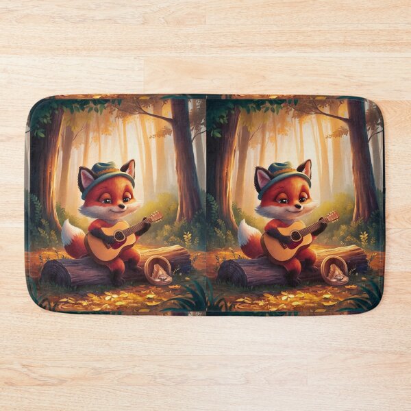 Item preview, Fox Portrait. fox playing guitar, musical fox, fox character, fantasy fox, whimsical fox designed and sold by FoxVibes.
