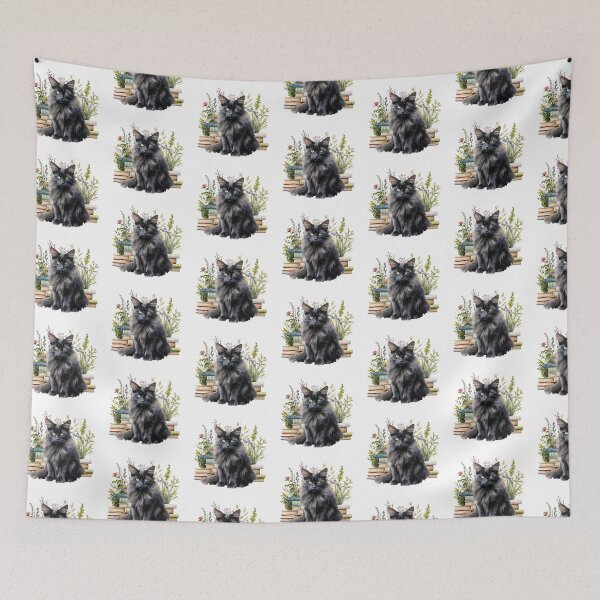 Item preview, Gato oriental de pelo largo y libros designed and sold by TheAnimalZ00.