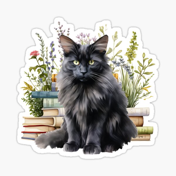 Item preview, Oriental Longhair Cat And Books designed and sold by TheAnimalZ00.