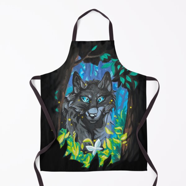 Item preview, Black Wolf with Glowing Blue Eyes in the Forest designed and sold by Lady-Lilac.