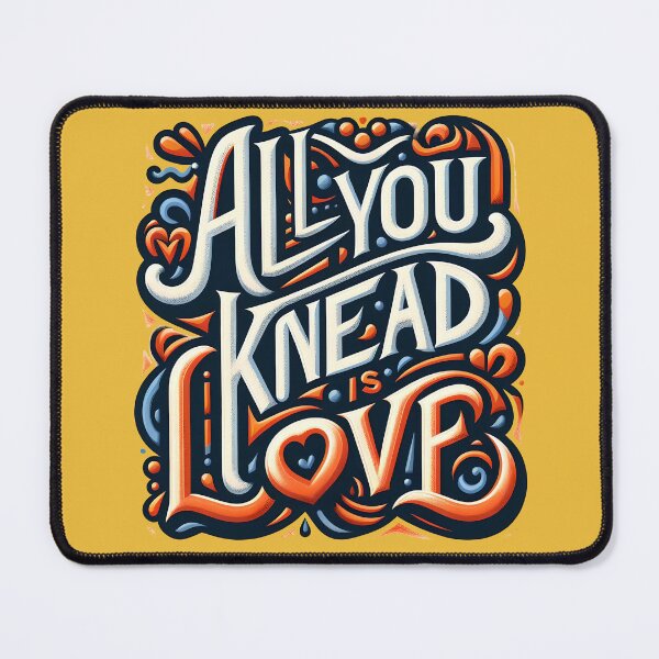 Item preview, All You Knead Is Love, typography, pun designed and sold by maxmaj.