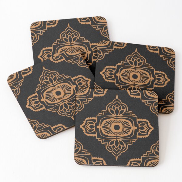 Item preview, Ajna Padma Pattern - Coal + Rust designed and sold by Irene Estelle.
