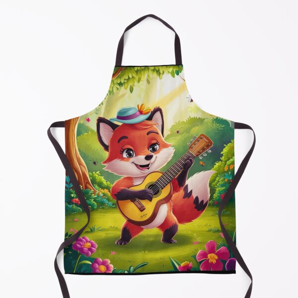 Artikelvorschau, Porträt. Fuchs spielt Gitarre, musikalischer Fuchs, Fuchsfigur, Fantasyfuchs, wunderlicher Fuchs entworfen und verkauft von FoxVibes.