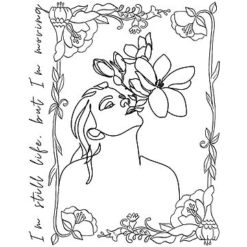 Vorschaubild zum Design „Still Life“ von RM von BTS, Strichzeichnungen inspiriertes minimalistisches Design von daebak-shop