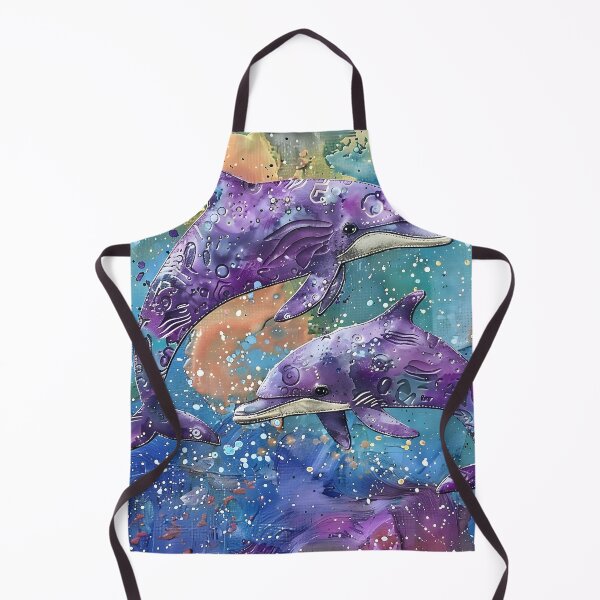 Item preview, Estampado de delfines caprichoso abstracto colorido designed and sold by dcrc.