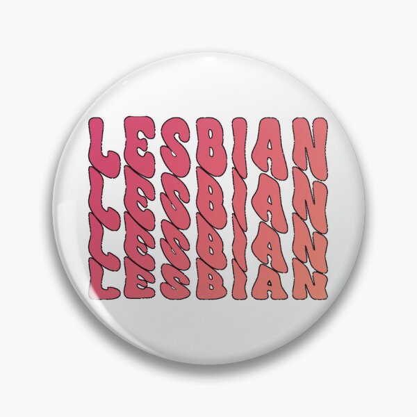 Item preview, Lesbian Retro Stacked Pink Orange Gradient Font designed and sold by SanguineSiren.