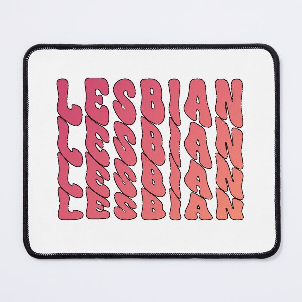 Item preview, Lesbian Retro Stacked Pink Orange Gradient Font designed and sold by SanguineSiren.